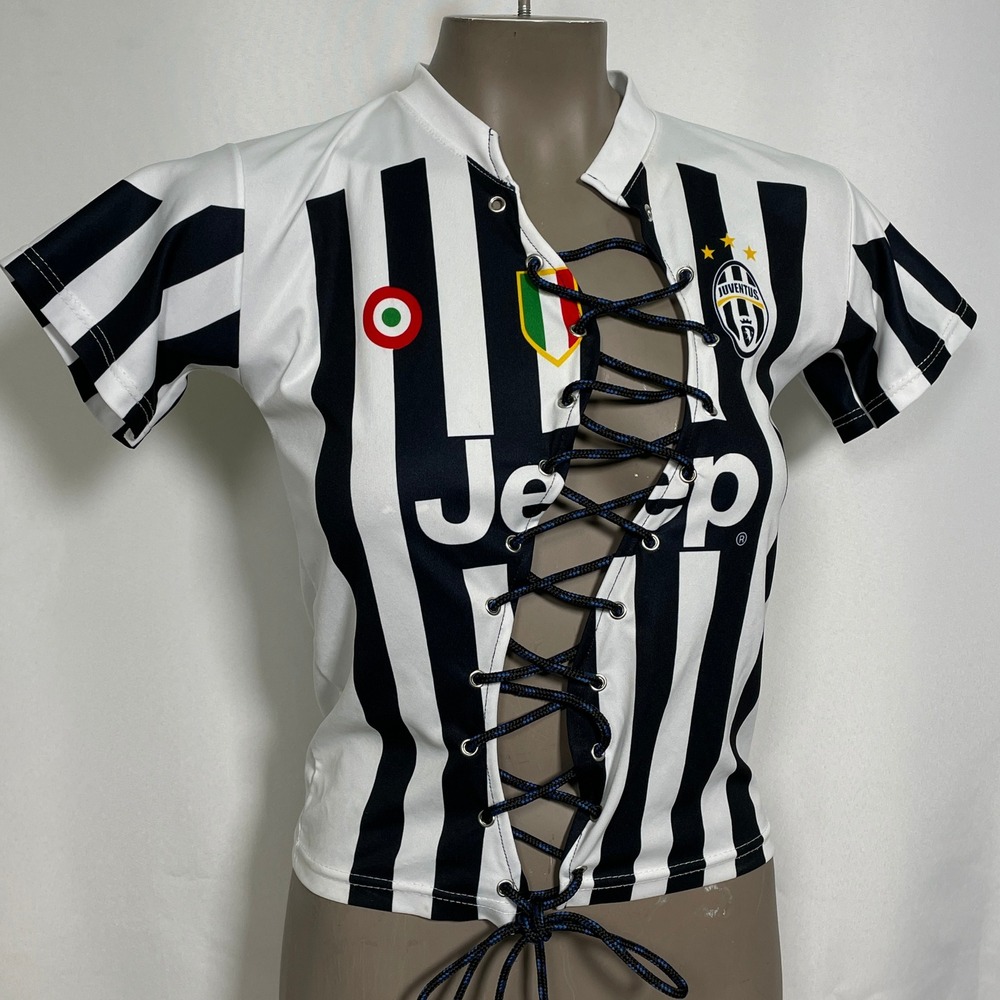 Paul Pogba #10 Juventus FC Cossa New York Lace Up Soccer Jersey Women's Sz 6 - Picture 11 of 16